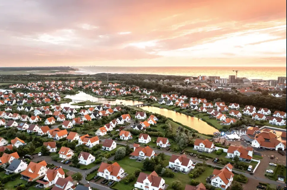Noordzee Résidence Cadzand-Bad vanuit de lucht